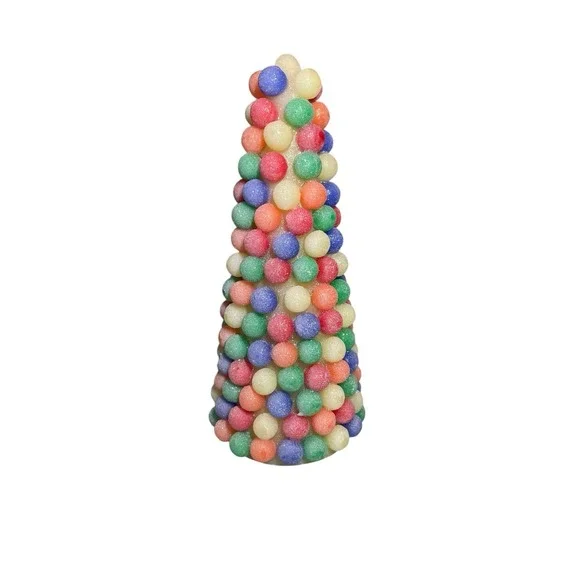 Vintage Gumdrop Candy Christmas Tree Light Up 8.75‎ Inch Colorful Tested Festive
